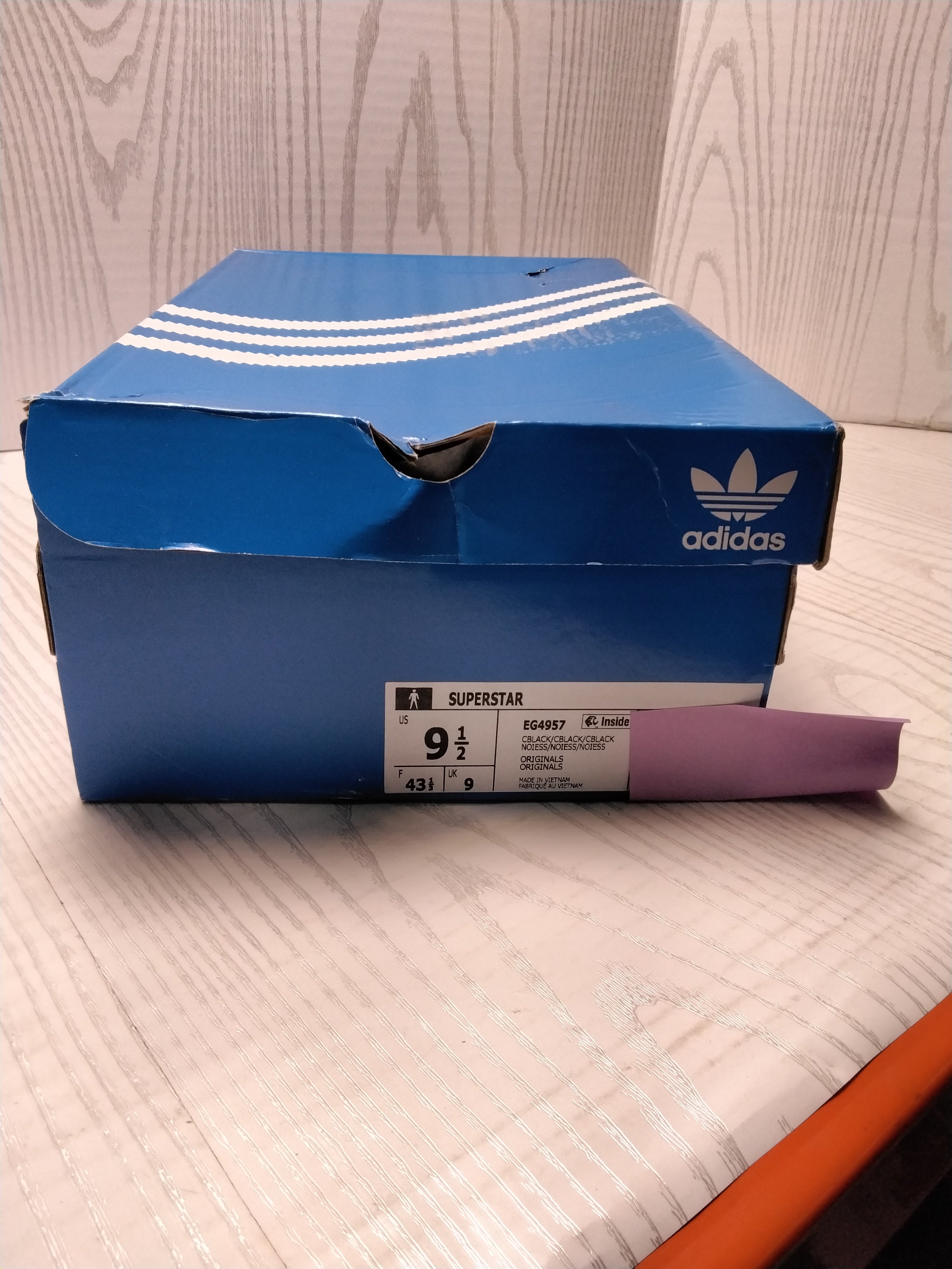 adidas Originals Men's Superstar Sneaker, Size 9.5, black (7921508122862)
